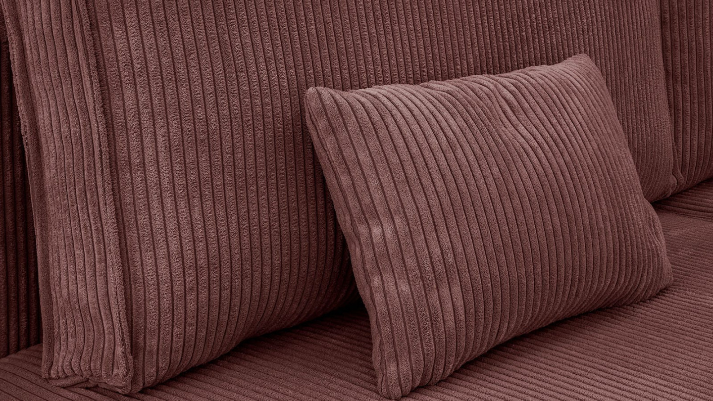 Canapé convertible 3 places avec coffre de rangement en velours côtelé