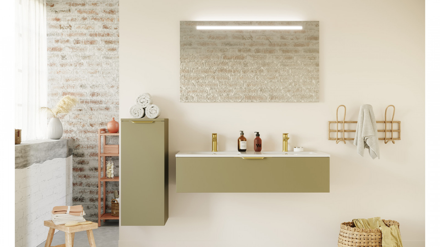 Meuble de salle de bain suspendu double vasque int gr e 120cm 1