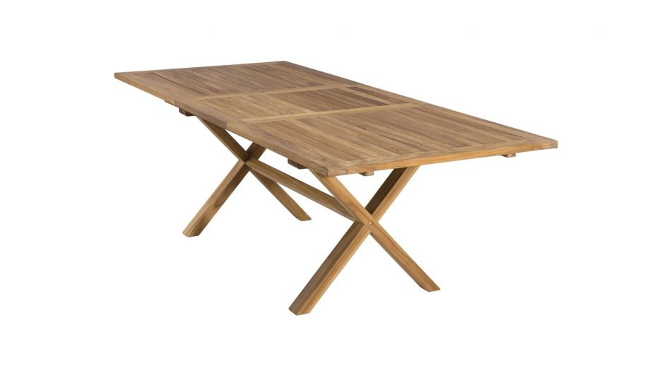 Table rectangulaire extensible pieds croisés – 180/240x100cm – Collection Fun