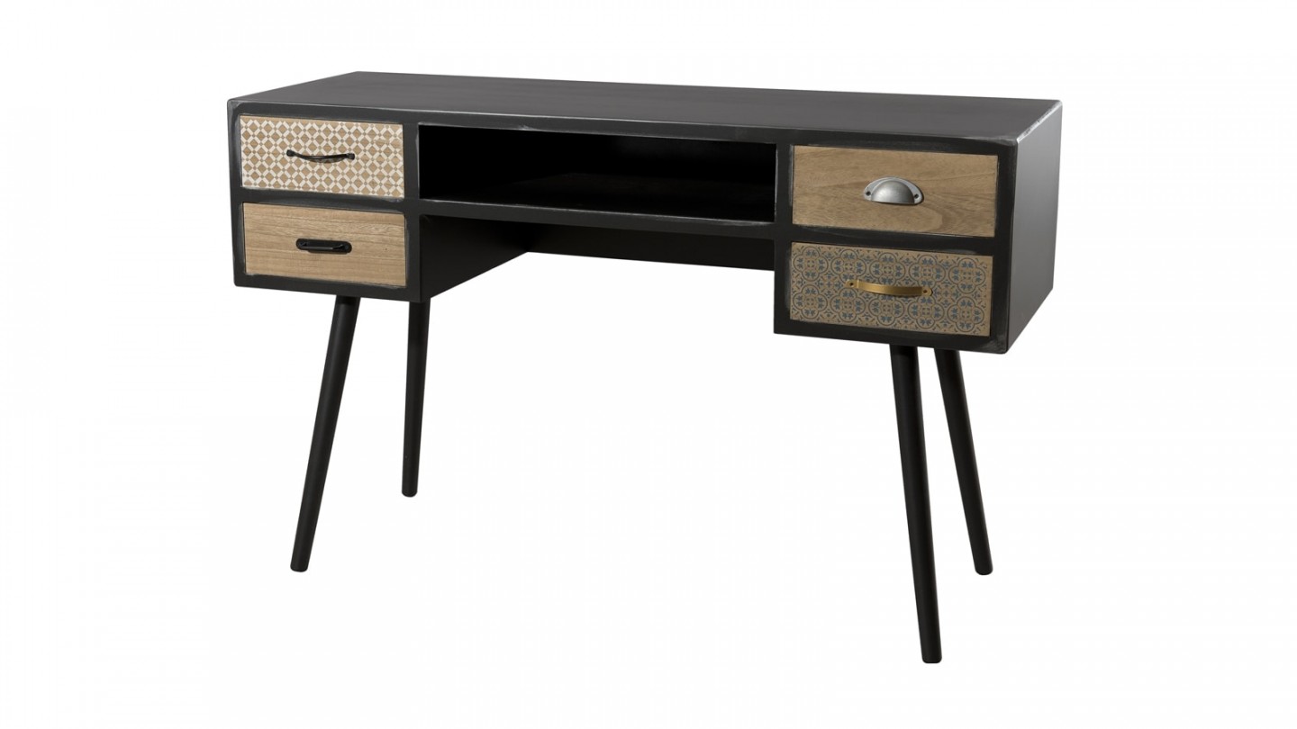 Bureau 4 tiroirs - Collection Leon