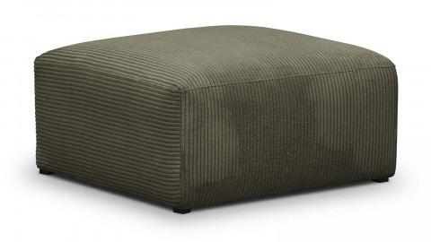 Pouf / repose-pieds modulable en tissu bouclette écru - Modulo - Homifab