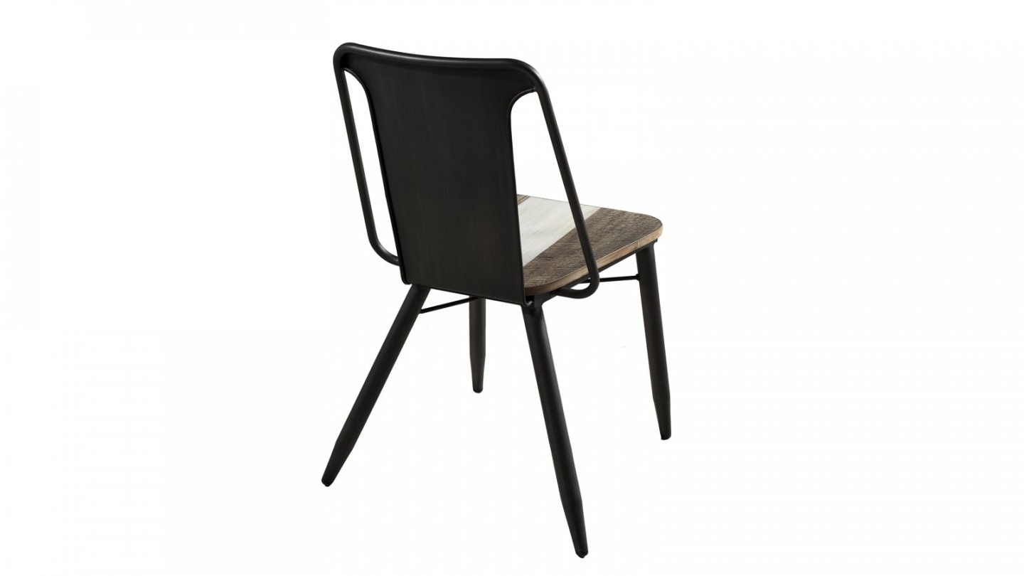 Lot de 2 chaises en acacia et métal - Collection Mateo