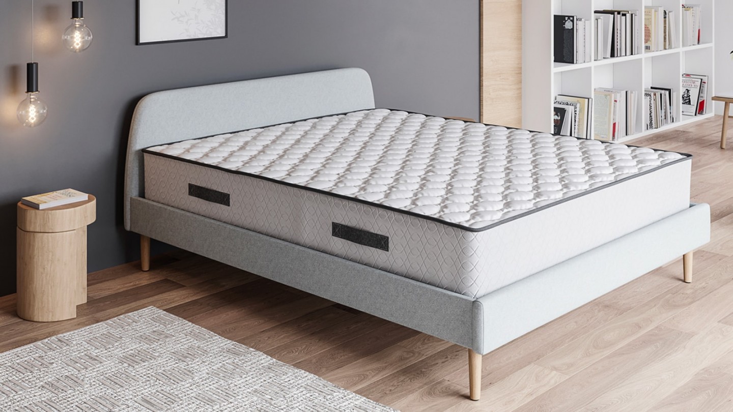 Matelas à ressorts ensachés 140x190 Aissa, Matelas de 25 cm d'épaisseur, Matelas de fermeté moyenne, Adaptabilité maximale