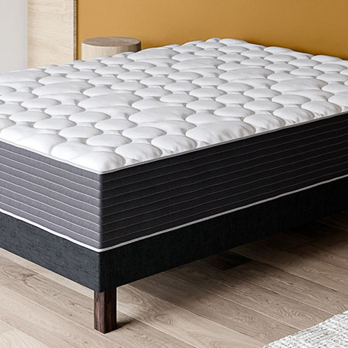 Ensemble matelas ressorts ensachés + sommier 140x190cm - Mousse haute densité et ressorts ensachés - Spring Plus