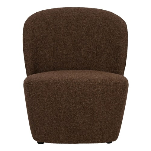 Fauteuil rond en tissu marron - Collection Lofty - Vtwonen