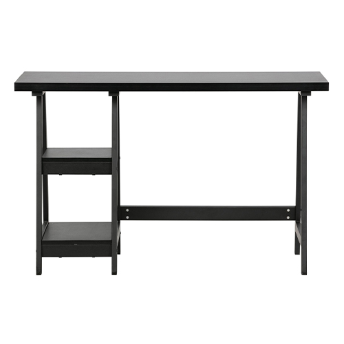 Bureau en bois noir avec étagères latérales - Collection Senn - Woood