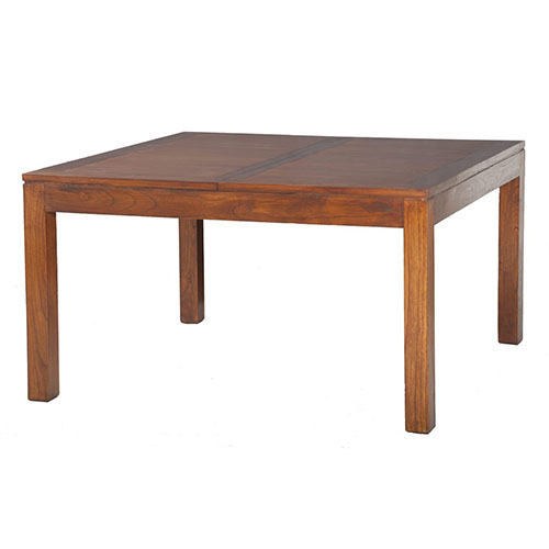 Table à manger carrée extensible en mindi - Lauren