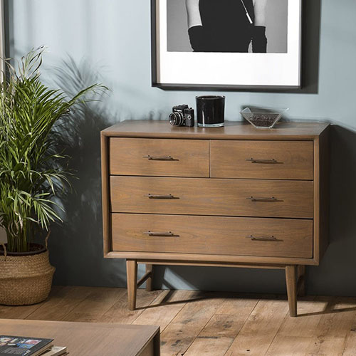 Commode 4 tiroirs en mindi - Collection Lara