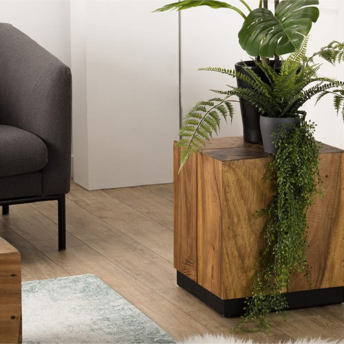Table d'appoint carrée en bois suar - Sam