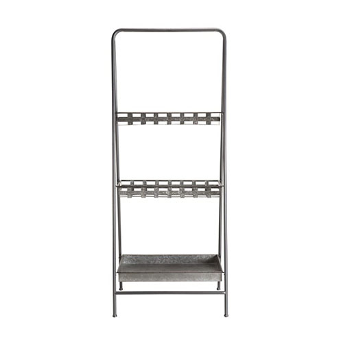 Etagère triangulaire en zinc 3 niveaux structure en métal - Collection Helena