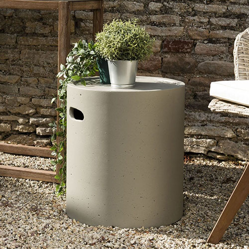 Table d'appoint de jardin ronde en béton - Collection Victor