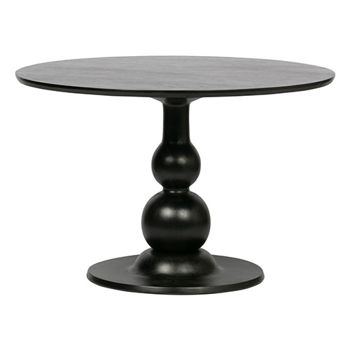 Table à manger ronde ø120cm en manguier noir - Collection Blanco - BePureHome