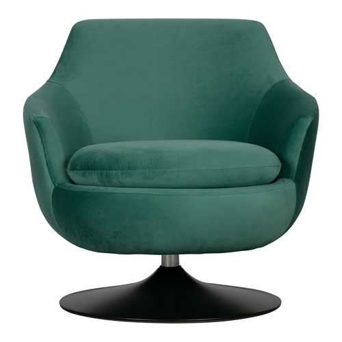 Fauteuil vintage en velours vert - Jada