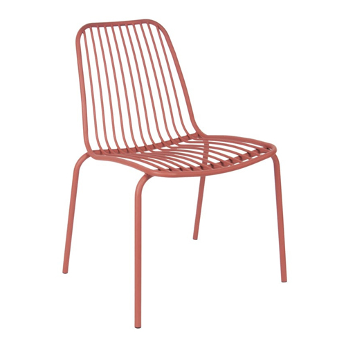 Chaise de jardin en métal marron - Collection Lineate - Leitmotiv