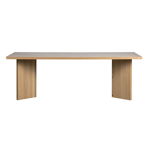 HOMIFAB Table à manger extensible 140/180 cm effet chêne, piètement noir -  Santa