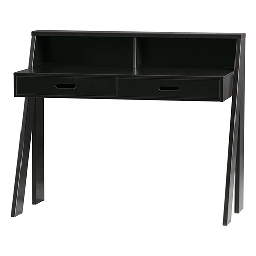 Secrétaire en pin noir 2 tiroirs 2 niches - Collection Connect - Woood