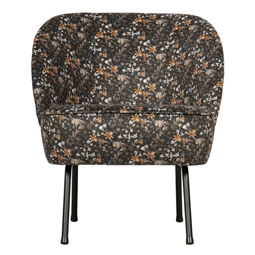Fauteuil en velours imprimé aquarelle - Collection Vogue - BePureHome
