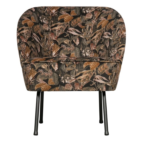 Fauteuil en velours imprimé floral - Vogue