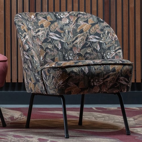 Fauteuil en velours imprimé floral - Vogue