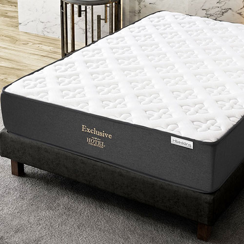 Ensemble matelas mémoire + sommier 140x190 Hôtel 5 étoiles Hbedding - 7 zones de confort + mousse mémoire adaptative