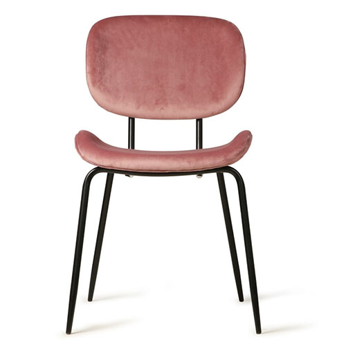 Lot de 2 chaises en velours rose - Hk Living