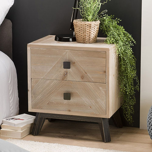 Chevet scandinave 2 tiroirs - Collection Mandy