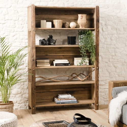 Etagère 5 niveaux en pin recyclé - Collection Sandy