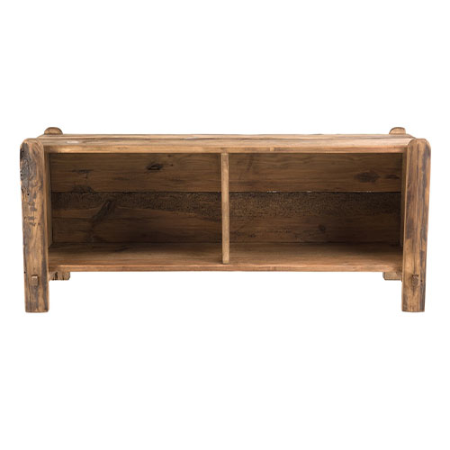 Rangement pour chaussures 2 niches en pin recyclé - Collection Sandy