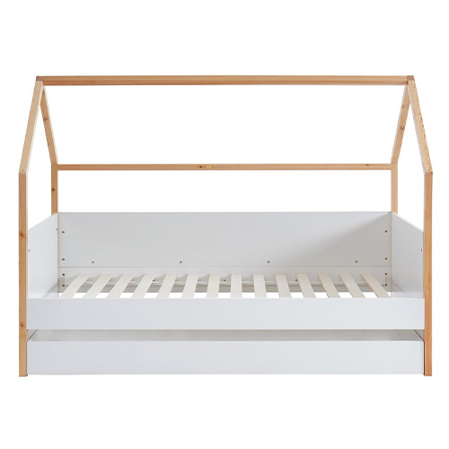 Lit cabane gigogone 90x190cm blanc mat- Collection Emma- ELLE DeCORATION