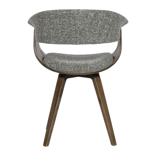 Chaise en bois et tissu gris - Collection Catch - BePureHome