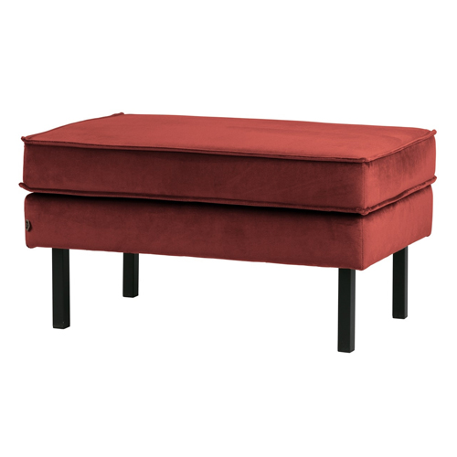 Pouf en velours châtaigne - Rodeo