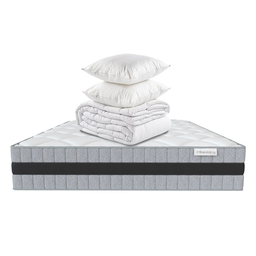 Matelas mémoire de forme 160x200 + couette chaude 240x220cm + 2 oreillers 60x60cm - Memo Luxe