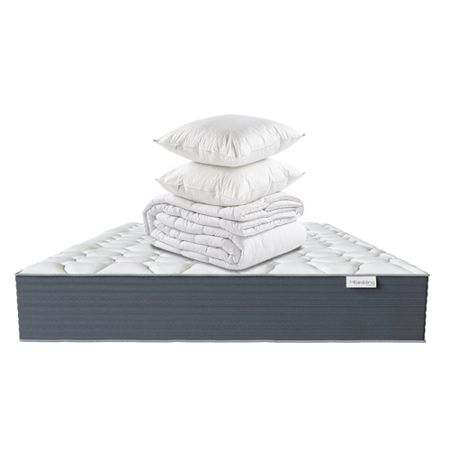 Matelas mémoire de forme 140x190 Memo HR Hbedding + couette chaude 240x200cm + 2 oreillers 60x60cm