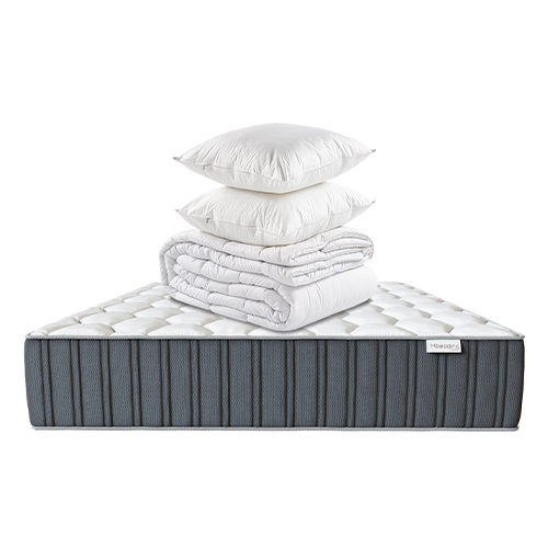 Matelas mémoire de forme 160x200 + couette chaude 240x220cm + 2 oreillers 60x60cm - Memo Prestige