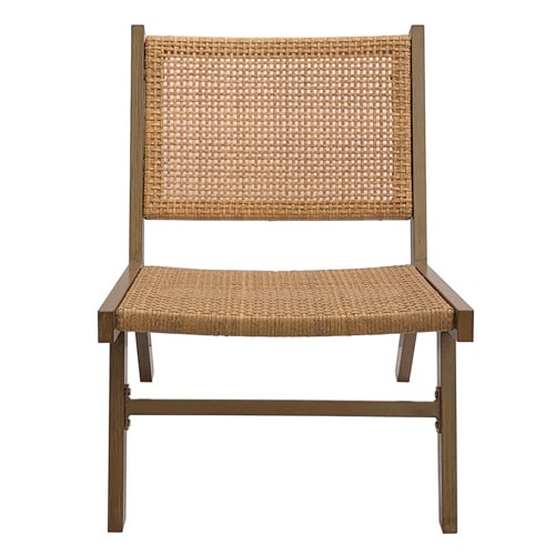 Fauteuil en tissage et métal teinte naturelle - Collection Puk - Woood