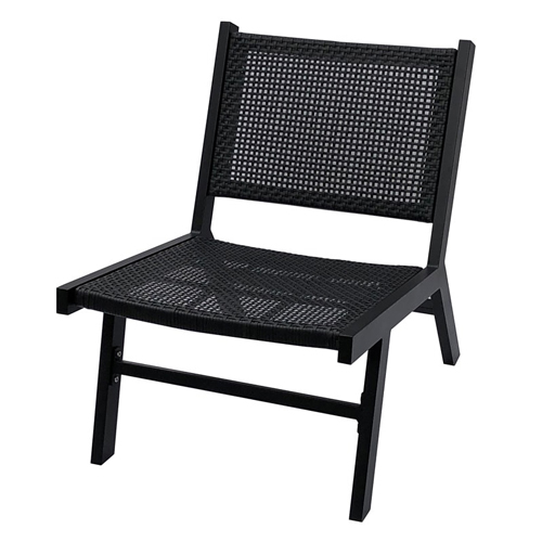 Fauteuil en tissage et métal noir - Collection Puk - Woood