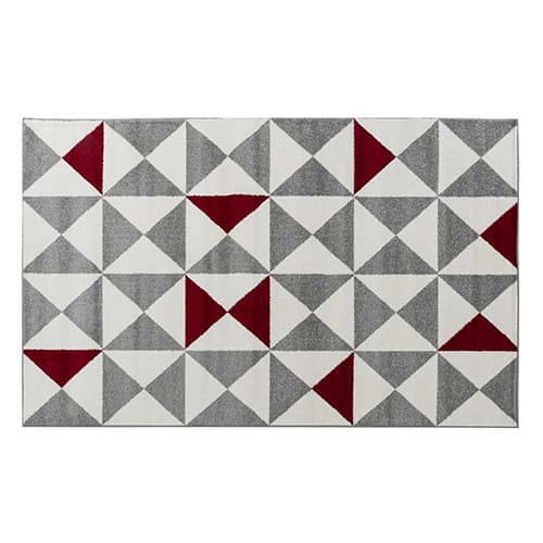 Tapis de couloir scandinave rouge 80x150cm - Collection Alicia