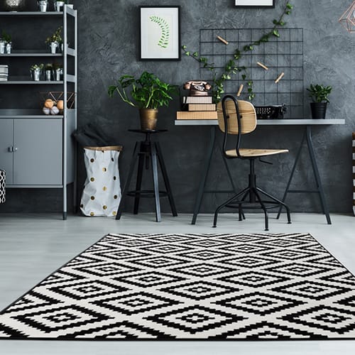 Tapis scandinave noir 120x160cm - Collection Best