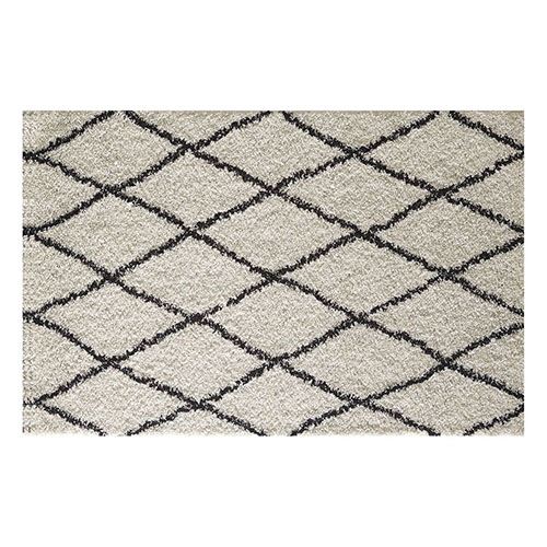 Tapis Moderne shaggy crème 120x160cm - Collection Oliver