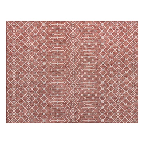 Tapis d'extérieur scandinave rouge 70x140cm - Collection Ethan