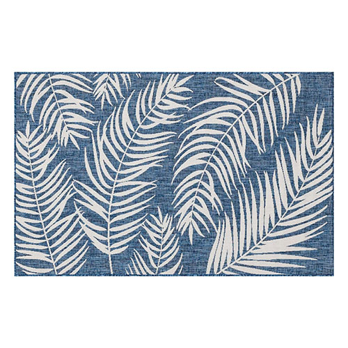 Tapis d'extérieur scandinave bleu 200x290cm - Collection Ethan