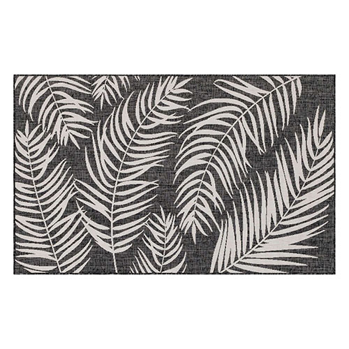 Tapis d'extérieur scandinave noir 160x230cm - Collection Ethan