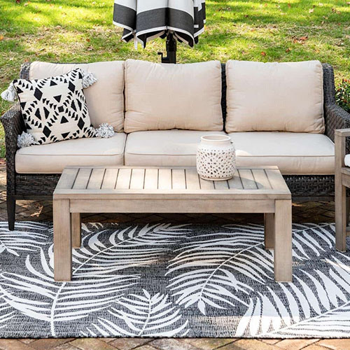 Tapis d'extérieur scandinave noir 160x230cm - Collection Ethan