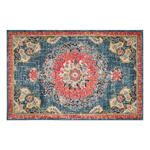 Tapis vintage Turquoise 200x290cm - Collection Rhys