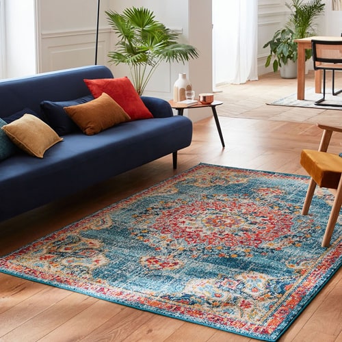 Tapis vintage Turquoise 200x290cm - Collection Rhys