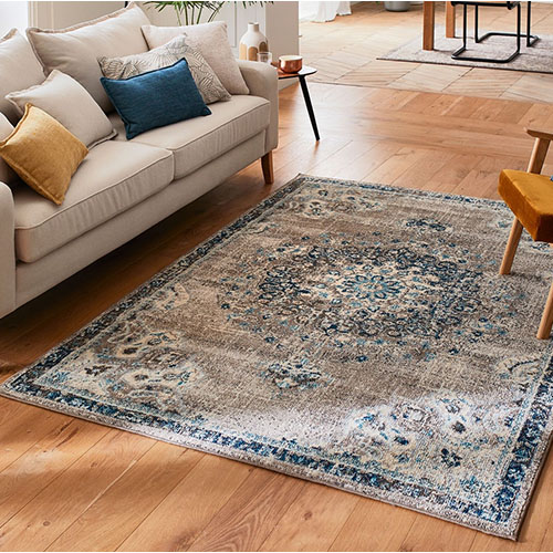 Tapis vintage Bleu 160x230cm - Collection Rhys