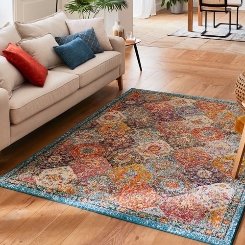 Tapis vintage Multicolore 120x170cm - Collection Rhys