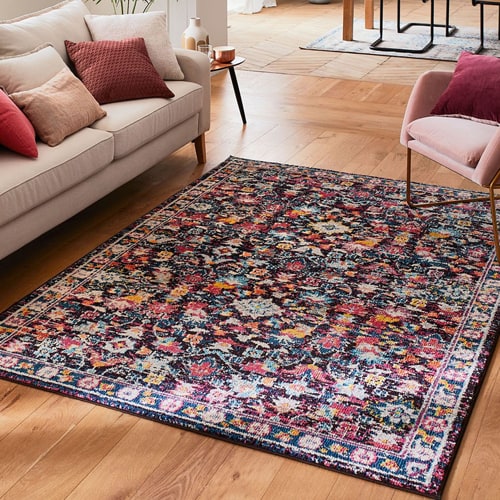 Tapis vintage Bleu 160x230cm - Collection Rhys