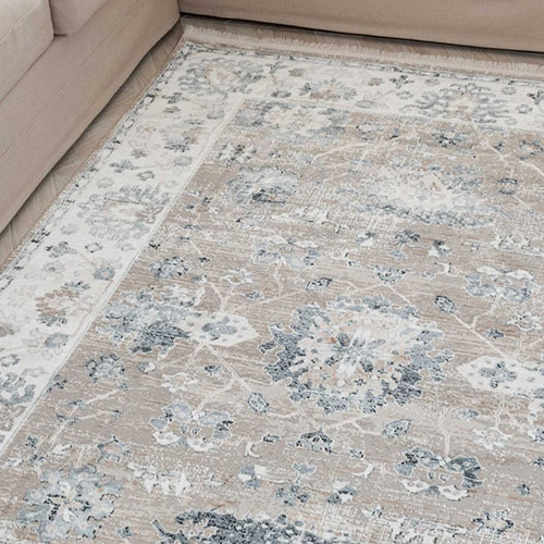 Tapis de salon vintage bleu 120 x 170 cm - collection Summer