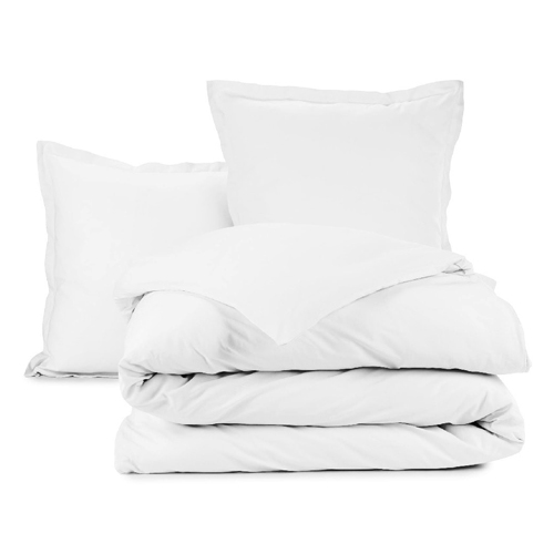 Drap Housse en coton bio - 57 fils/cm² - 90x200cm - Blanc